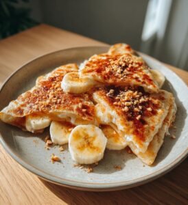Choklad- och bananquesadillas med kanel