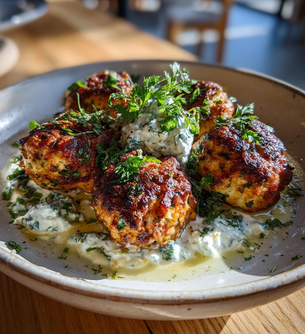 Fetaostfyllda kycklingbollar med tzatziki – Enkel och god middag