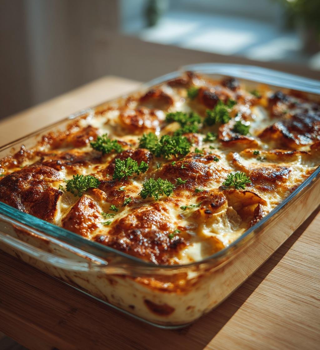 Kycklinggratäng med bacon, äpple och senapskräm – Enkel och God! - steg för steg