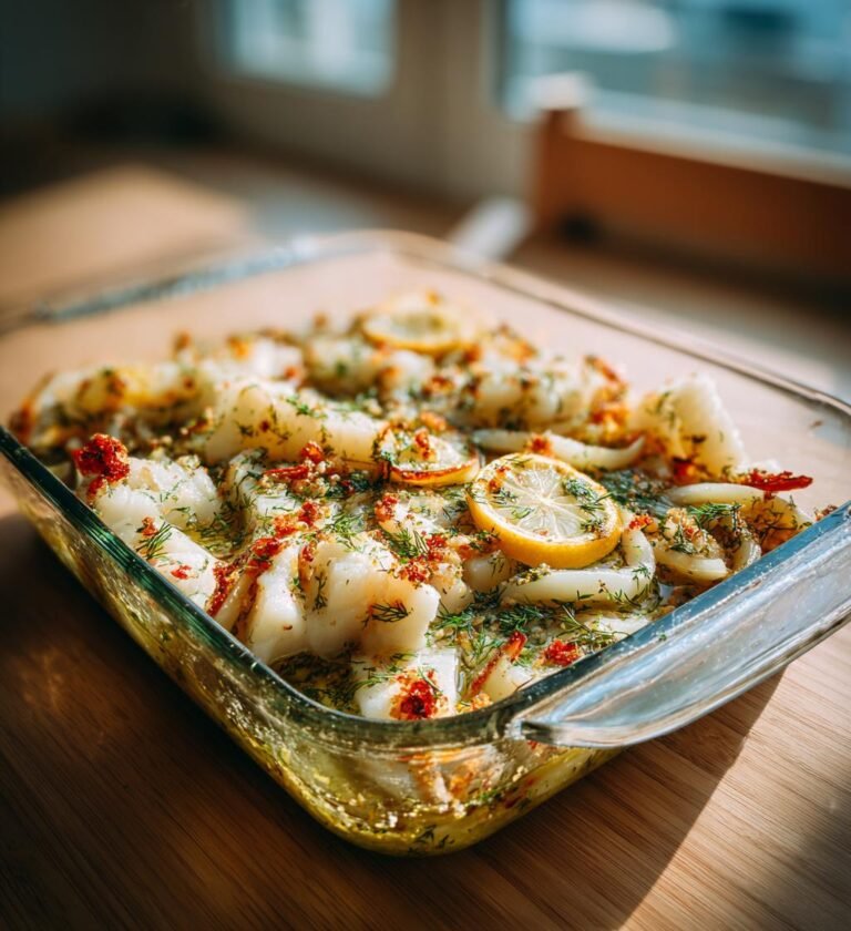 Torskpaket med fänkål, citron och örtsmör