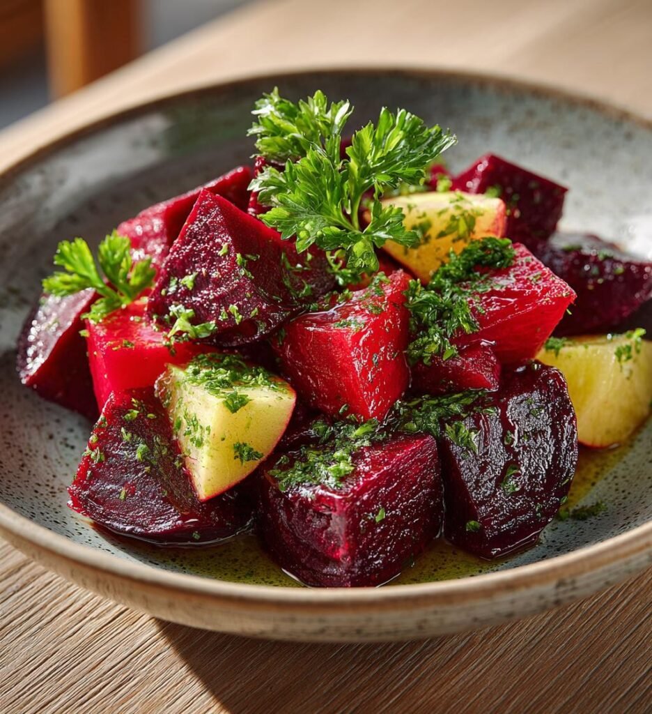 Hemlagad rödbetssallad med äpple