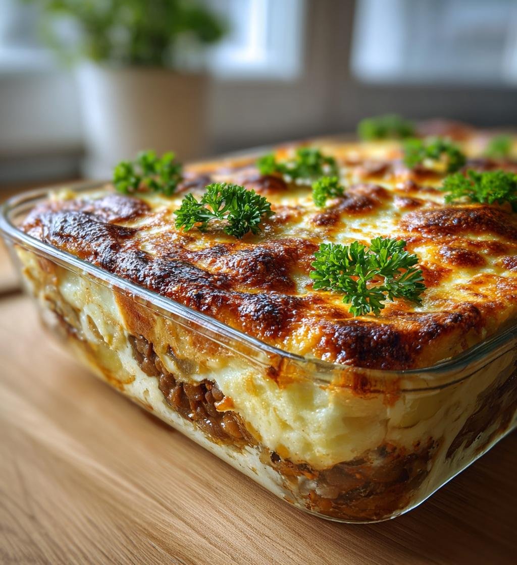 Potatismoussaka med linser och mozzarella – Enkel och God rätt - steg för steg