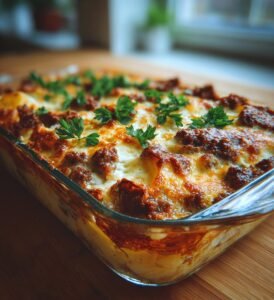 Krämig köttfärsgratäng med potatis