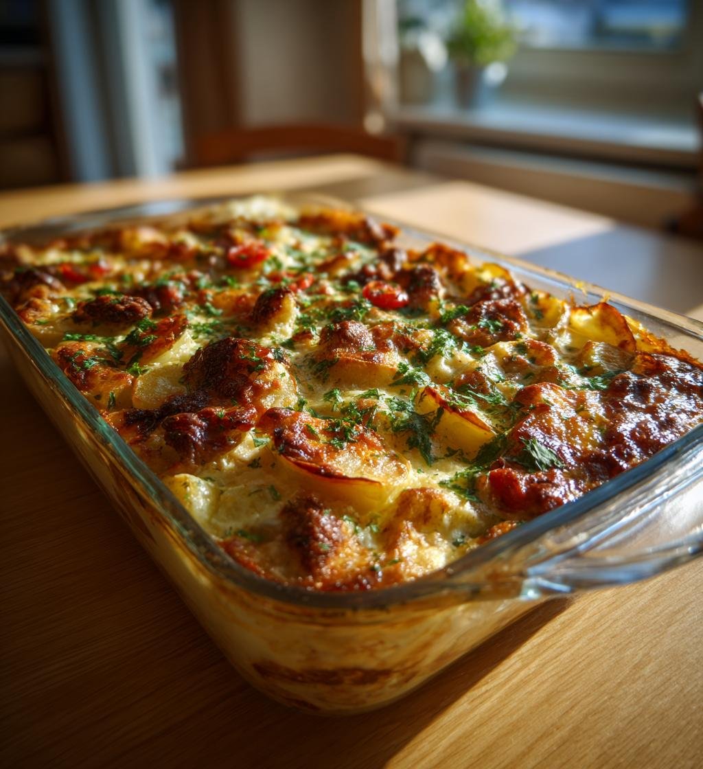 Kycklinggratäng med äpple, purjolök och lagrad ost - Enkel och God - steg för steg