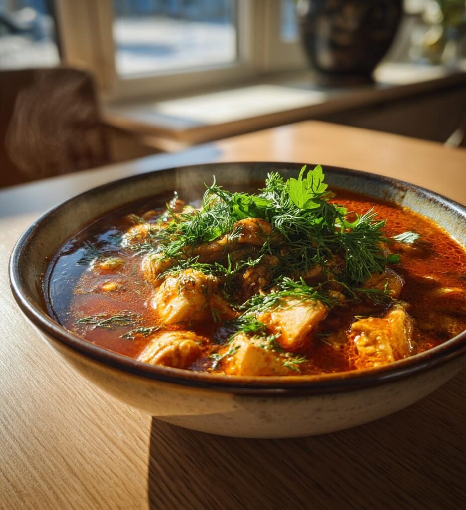 Krämig fiskgryta med saffran, tomat och fänkål