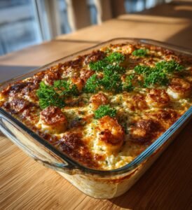 Räk- och broccolirisotto i ugn