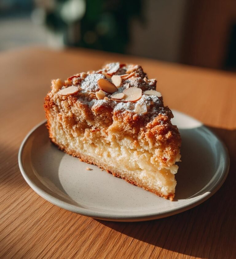 Päronkaka med kardemumma och mandelcrunch