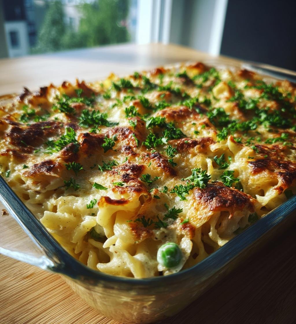 Krämig tonfiskgratäng med pasta och ärtor – Enkel och God Middag - steg för steg