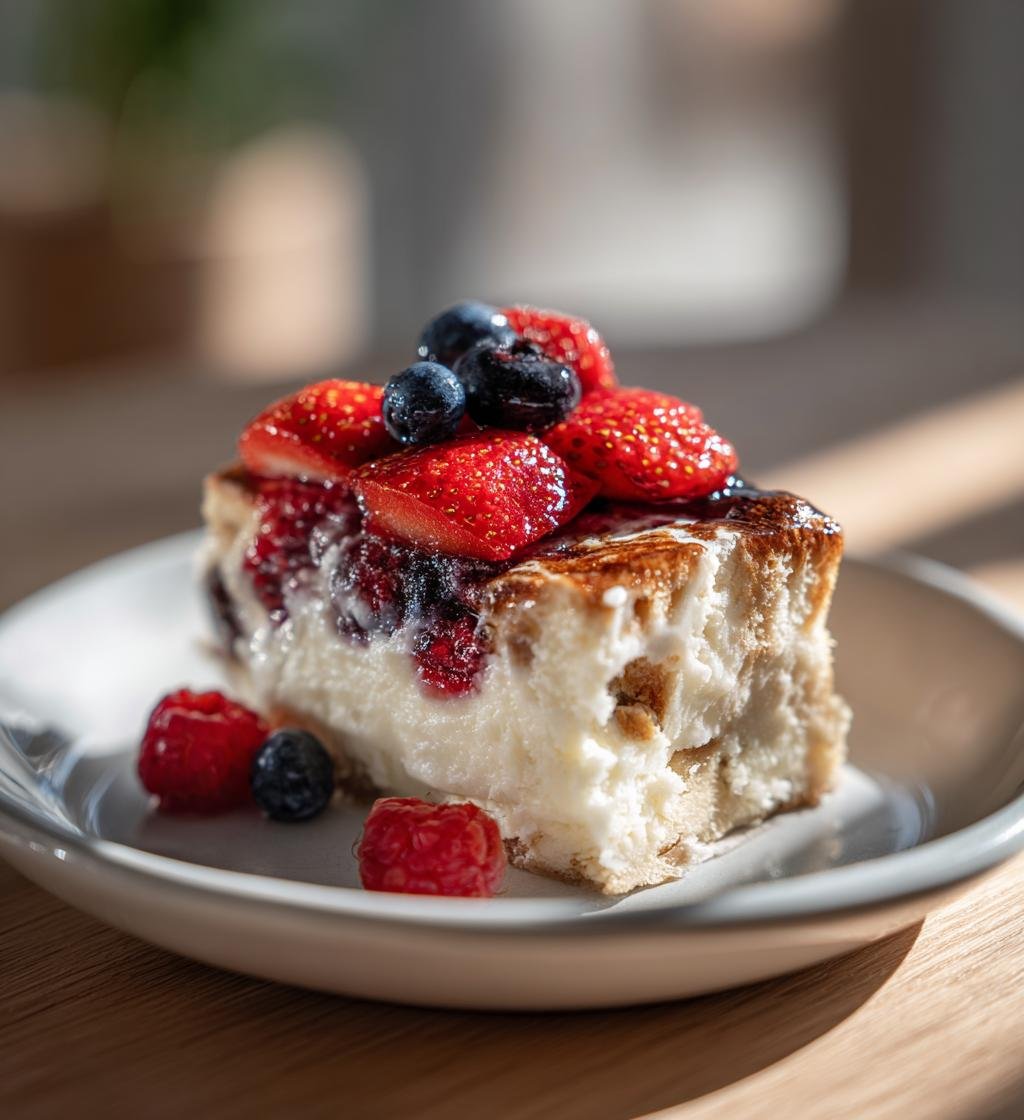 Vaniljpuddingkaka med färska bär - Enkel och God Dessert