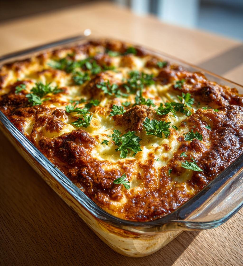 Shepherd's pie med rotsellerimos och parmesan - Enkel och God - steg för steg