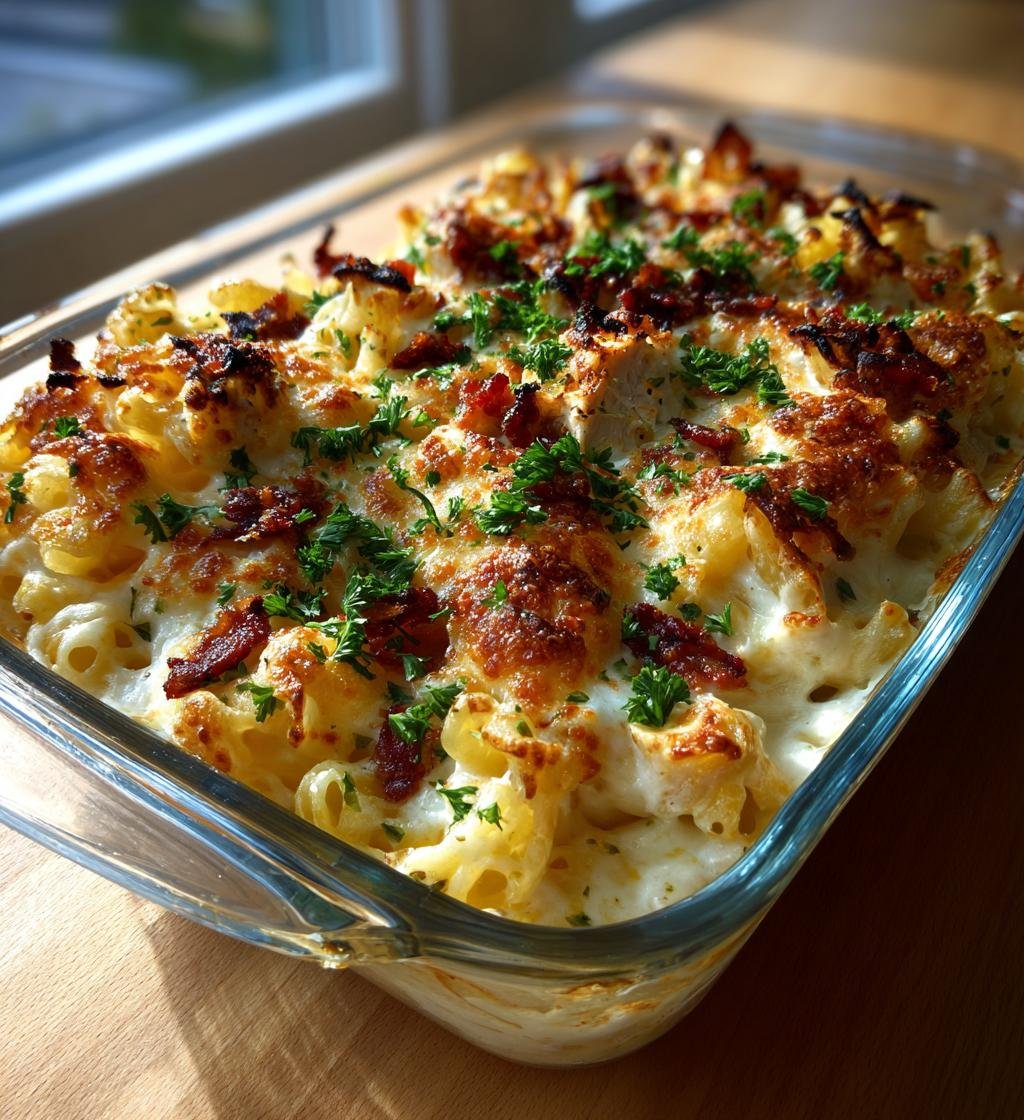 Krämig mac and cheese med kyckling och bacon – Enkel och God rätt - steg för steg