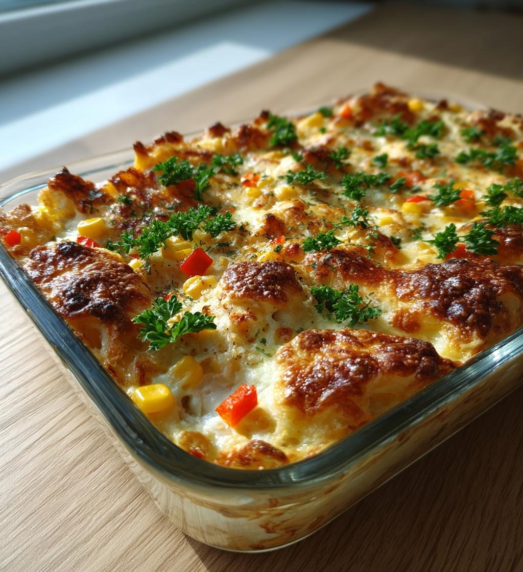 Krämig kycklingpaj med majs och paprika - Enkel och God Familjemiddag - steg för steg