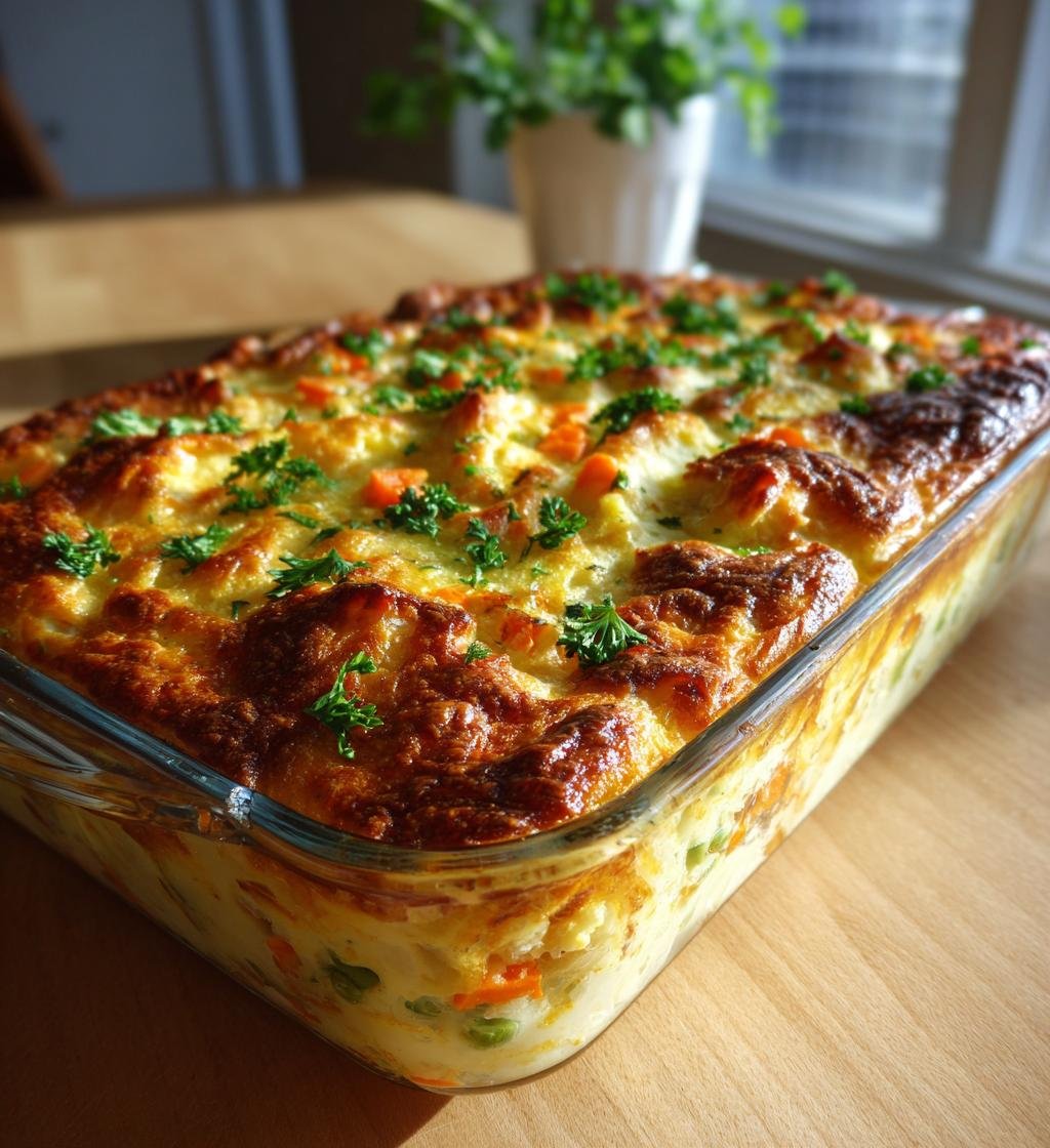 Kyckling pot pie med grönsaker och frasigt smördegstäcke - En perfekt middag