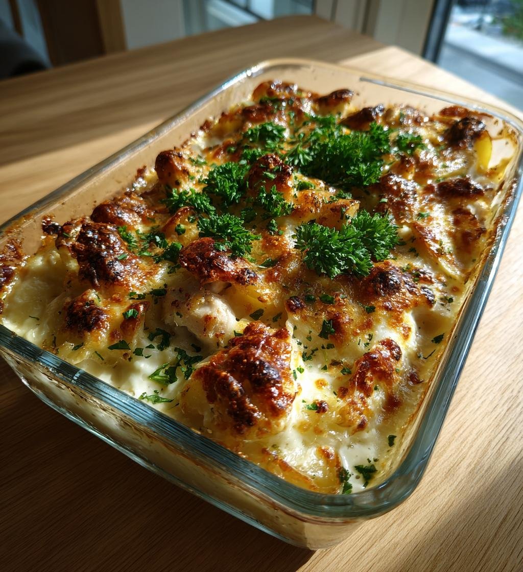 Kyckling- och potatisgratäng med bearnaisesås – Enkel och krämig middag - steg för steg