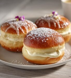 Vaniljbullar med krämig vaniljfyllning