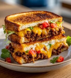 Sportlovets varma mackor med taco och cheddar