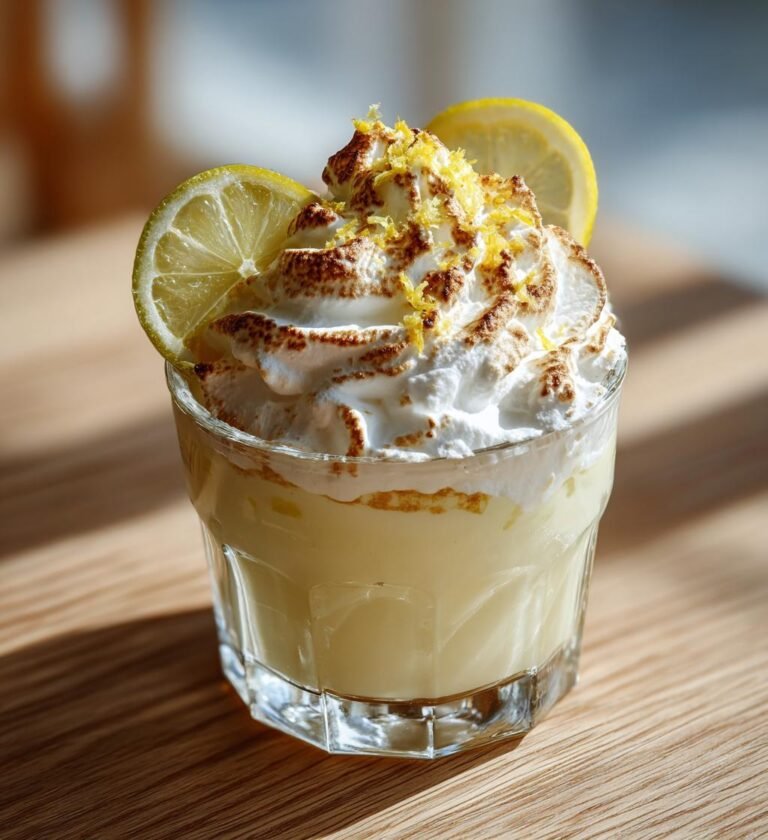 Citronmarängpaj i portionsglas