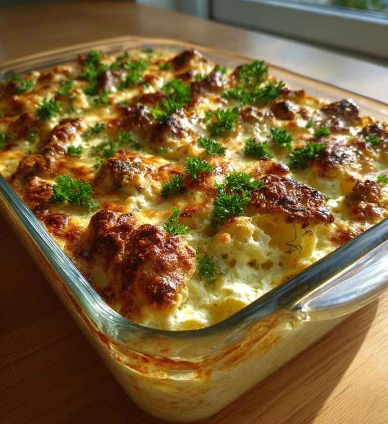 Fläskfilégratäng med potatis och senapssås