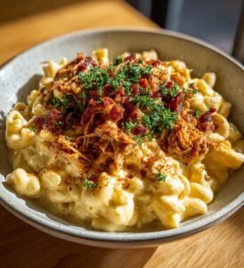 Pulled pork mac and cheese