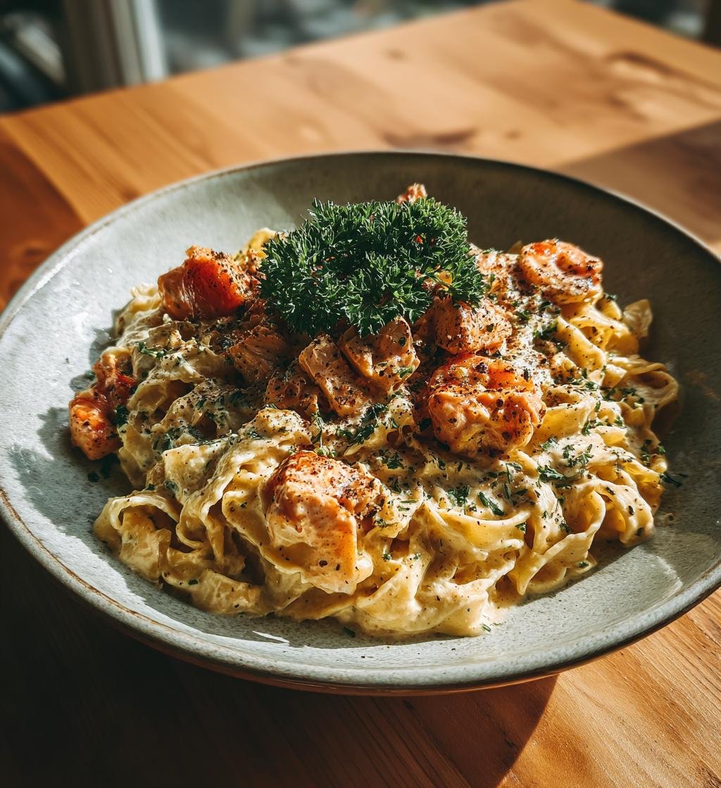 Krämig skaldjurspasta med lax och räkor – Enkel och God