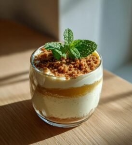 Citroncurd-cheesecake i glas