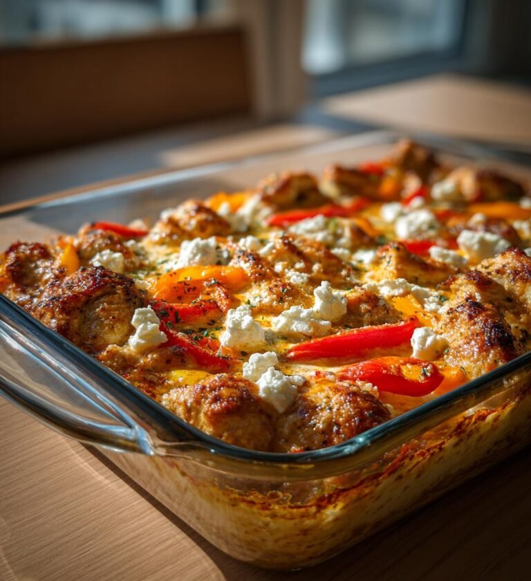 Paprikakyckling med fetaost och krämig sås