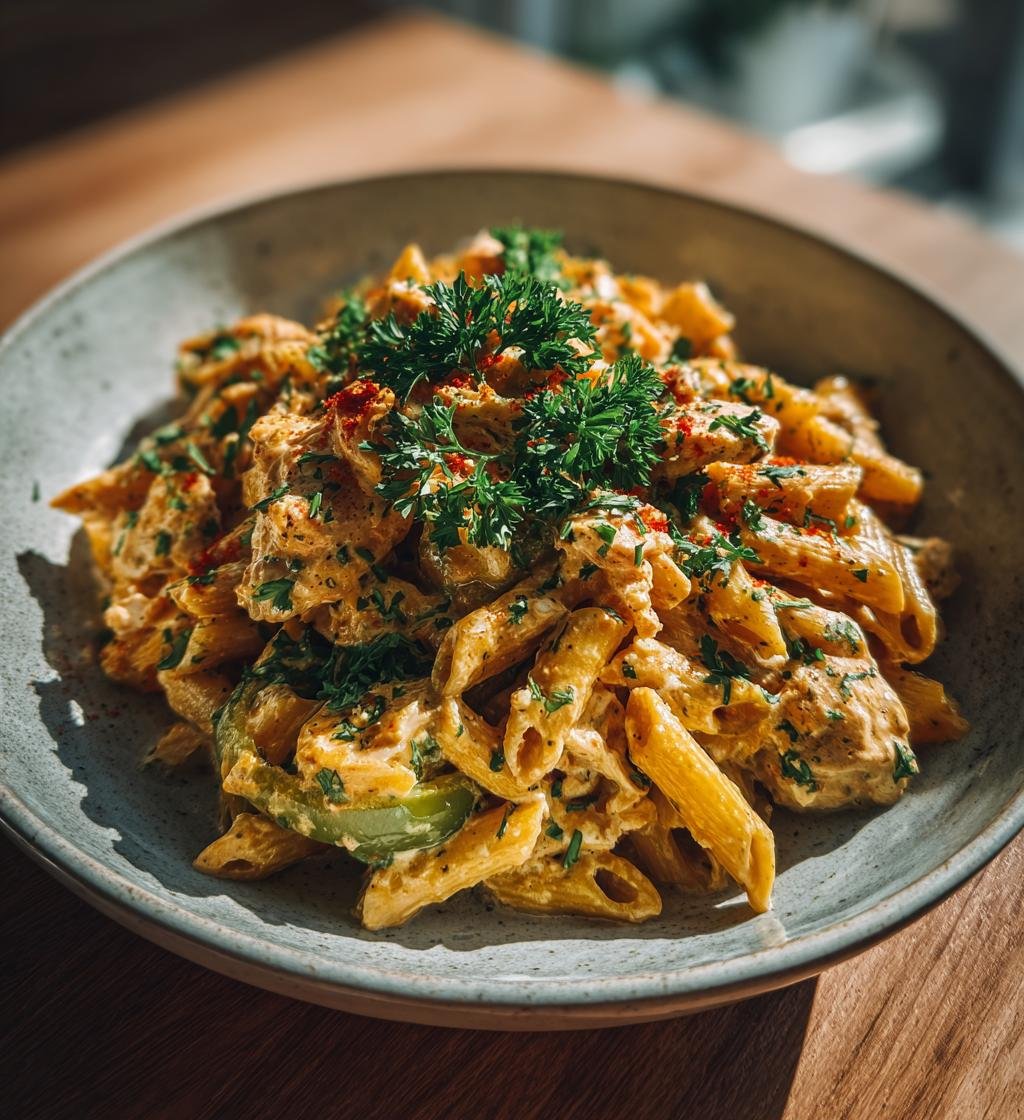 Paprikahalvor fyllda med krämig kycklingpasta – Enkel och God rätt