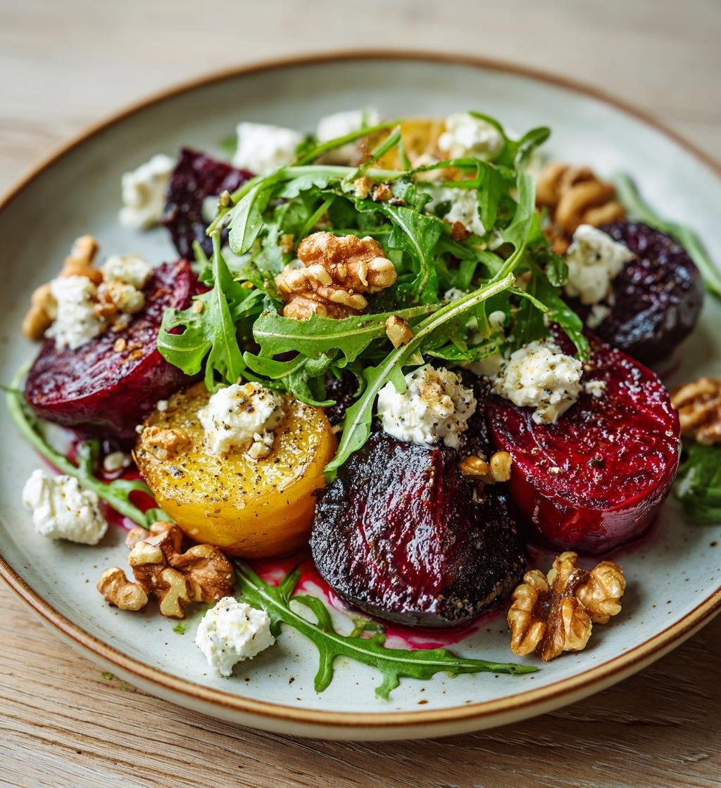 Rostade rödbetor med chèvre och valnötter - Enkel och God rätt