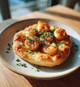 Räkfyllda smördegsbakelser med citron och gräslök
