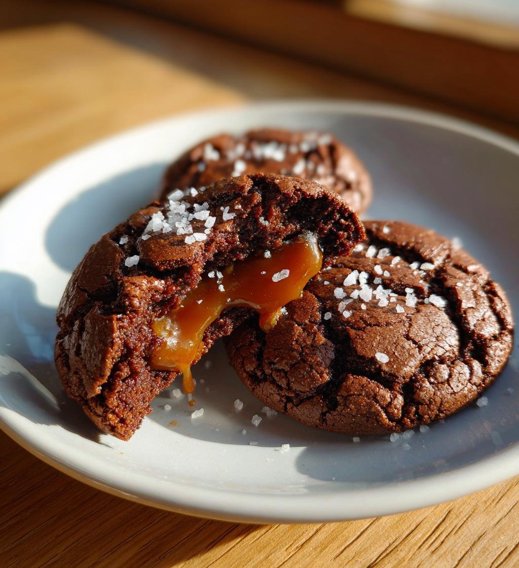 Browniecookies fyllda med mjuk kola - God och Enkel Recept - steg för steg