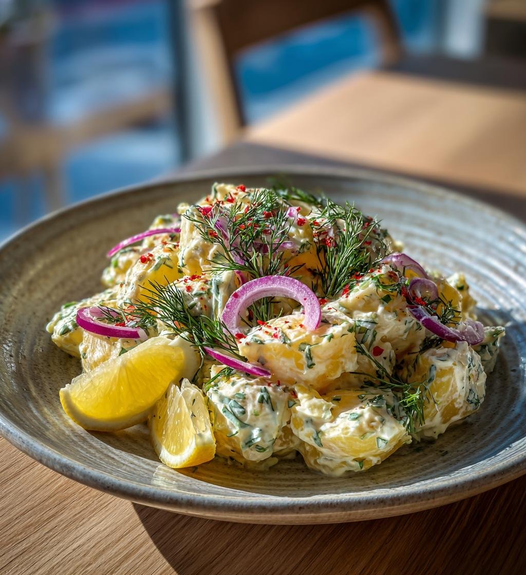 Potatissallad med dill, senap och rödlök - Enkel och God - steg för steg