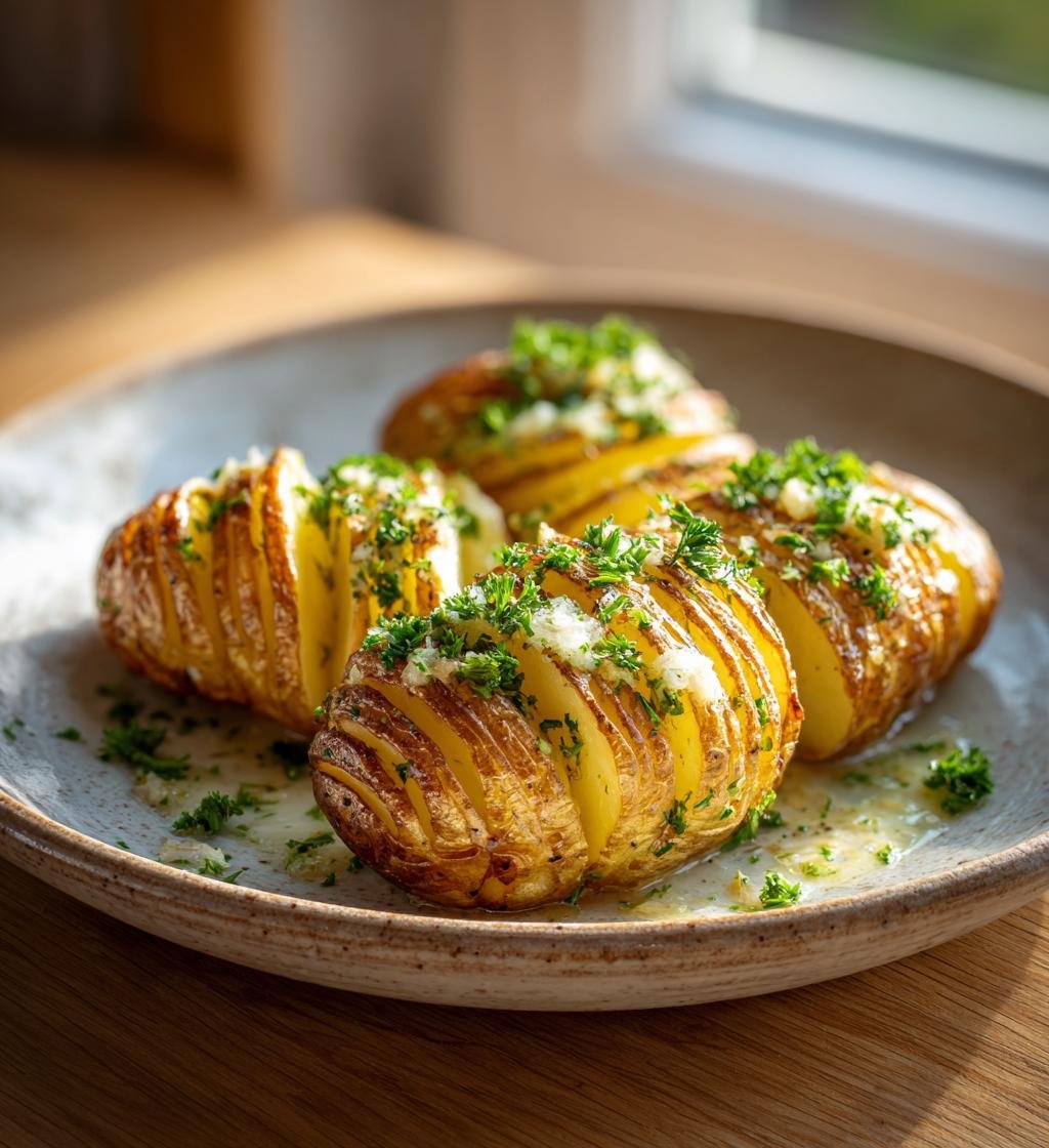 Hasselbackspotatis med vitlökssmör – Enkel och God middag - steg för steg