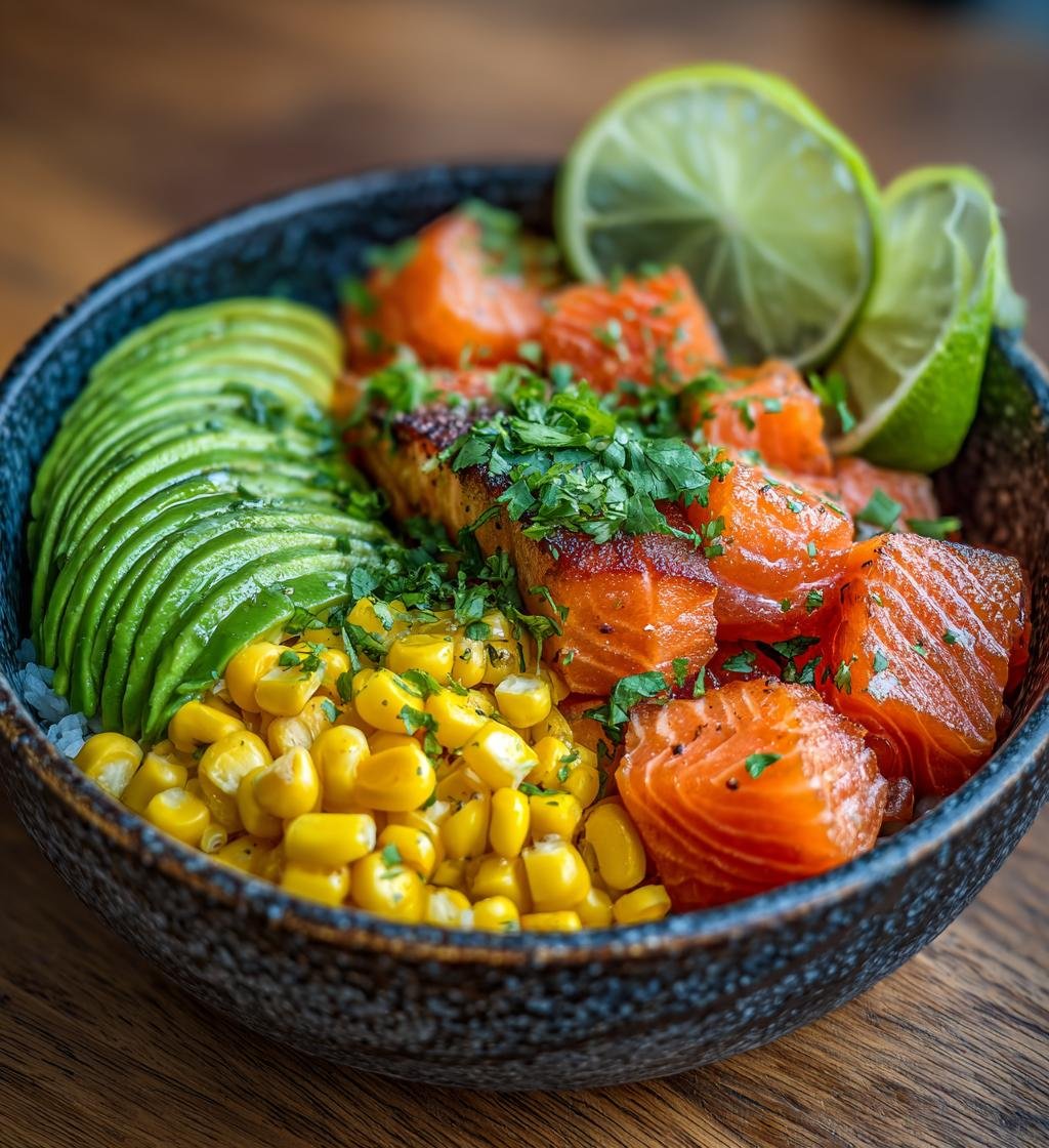 Laxtacobowl med avokado, majs och lime - Enkel och God Mix