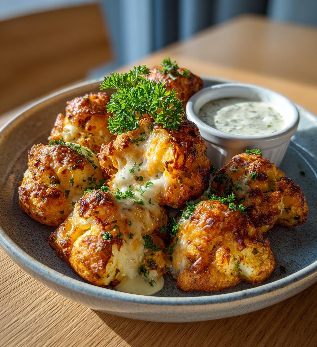 Broccolitots med cheddar och krämig ranchdipp – Perfekt som snack!