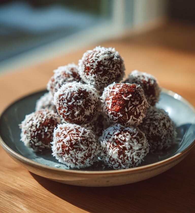 Chokladbollar med kaffe och kokos