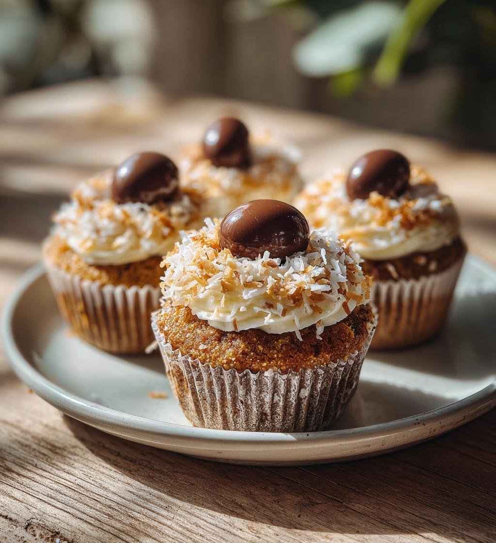 Påskcupcakes med kokosbon och chokladägg – Enkel och God Recept