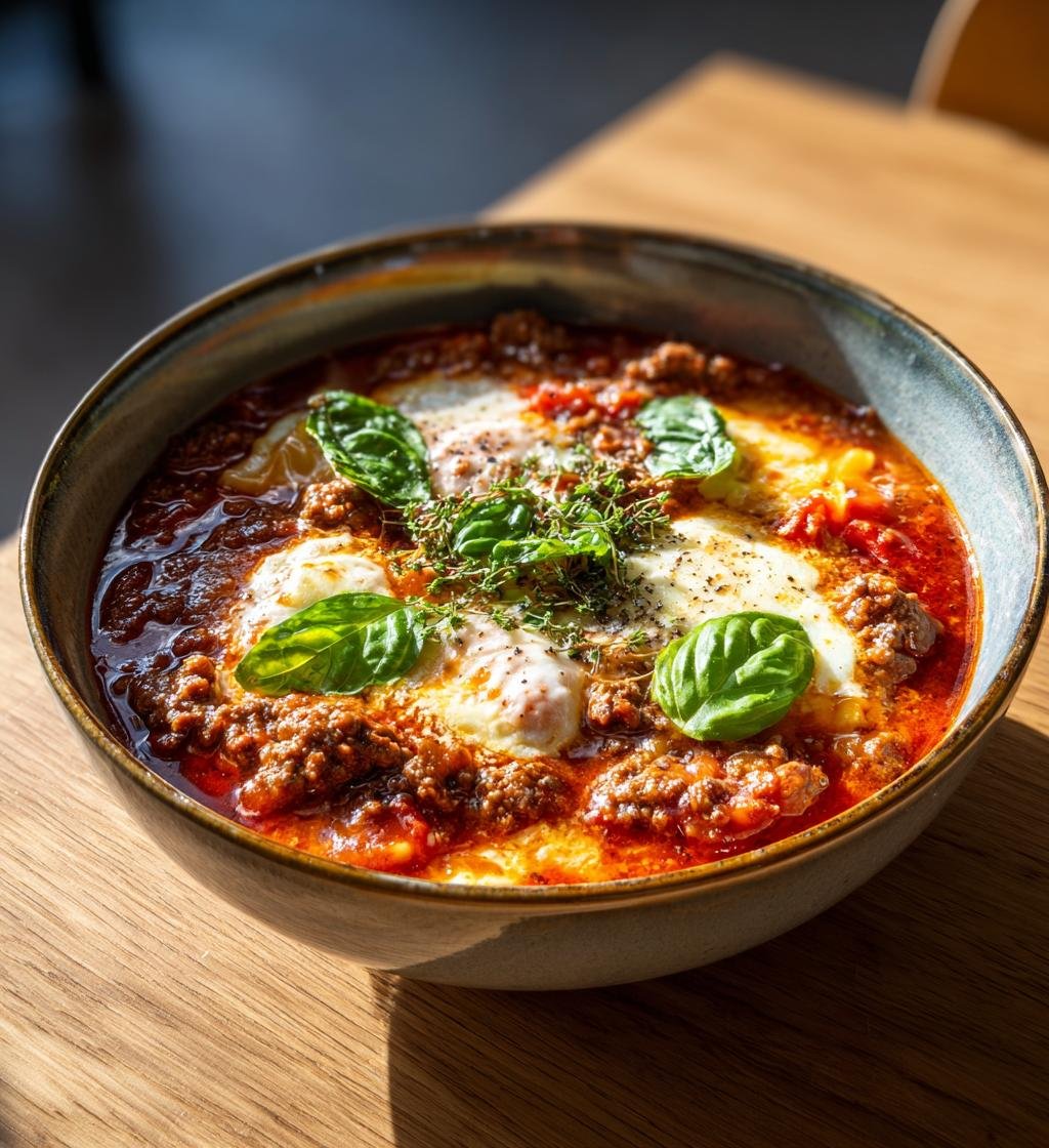 Lasagnesoppa med köttfärs och mozzarella – Enkel och God - steg för steg