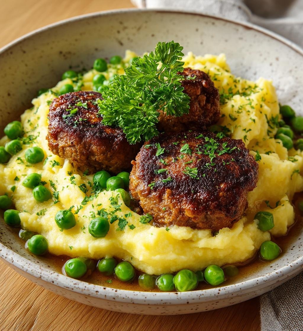 Wallenbergare med ärtor och potatismos - Enkel och god middag - steg för steg