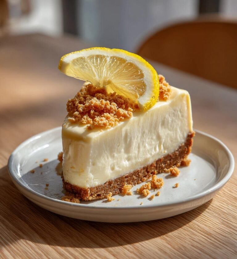 Citroncheesecake-rutor med smulbotten