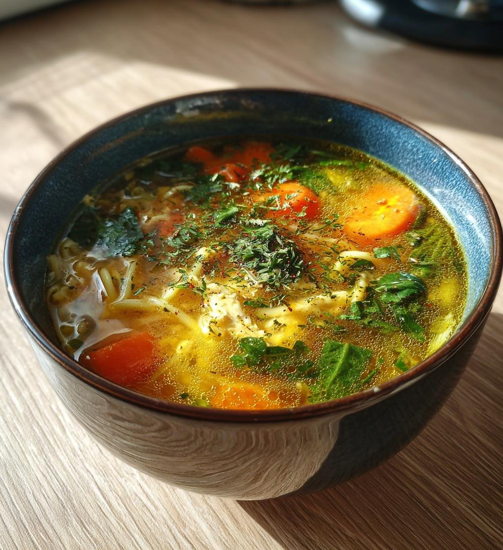 Kycklingsoppa med nudlar och grönsaker – En perfekt, snabb middag - steg för steg