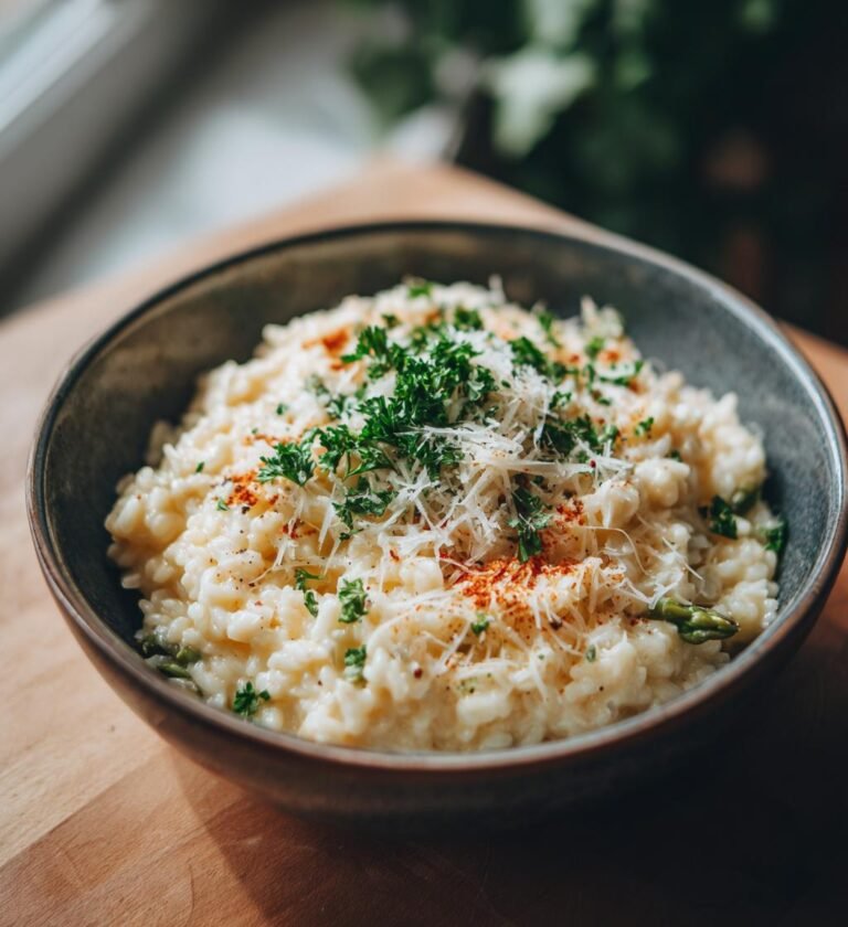 Citronrisotto med sparris och parmesan