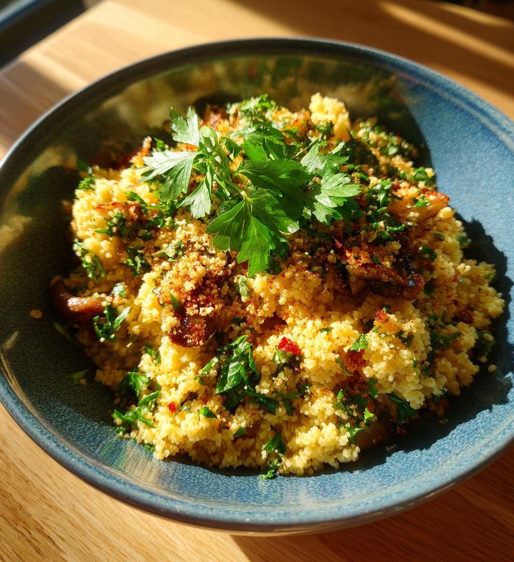 Krämig pärlcouscous med svamp och parmesan – Enkel och God Middag