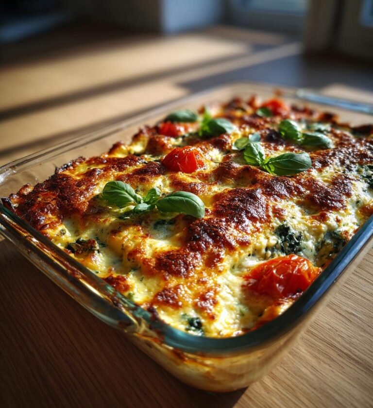 Zucchinirullar med ricotta, spenat och tomatsås