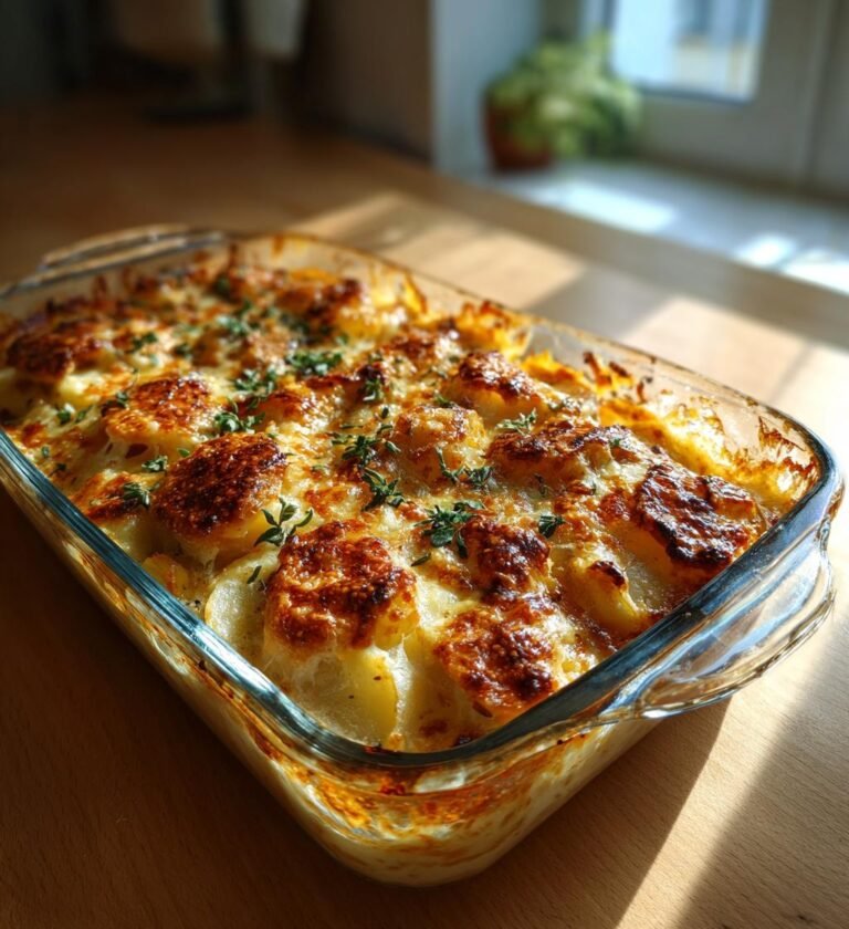 Kycklinggratäng med äpple, purjolök och lagrad ost