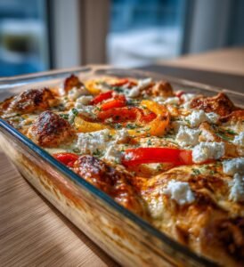 Paprikakyckling med fetaost och krämig sås