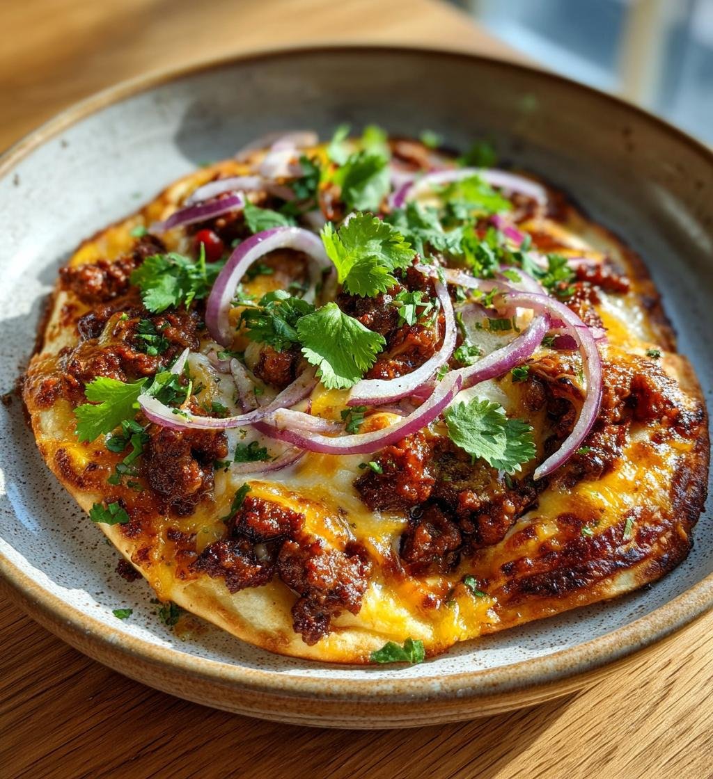 Tortillapizza med köttfärs, rödlök och cheddar – Enkel och God - steg för steg
