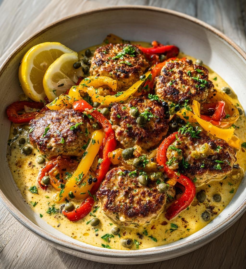 Fläskmedaljonger med paprika, kapris och citronkräm – Enkel och God