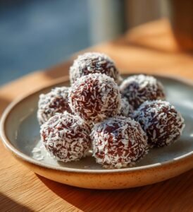 Chokladbollar med kaffe och kokos