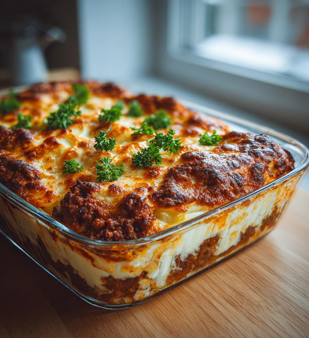 Krämig köttfärsgratäng med potatis - Enkel och God Maträtt
