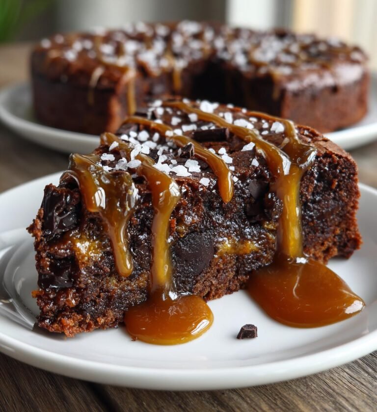 Kokosbrownies med karamelltopping